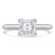 Princess Lab Created Diamond V-Prong Knife Edge Solitaire Engagement Ring in White Gold (MVSLG1273-W)