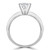 Princess Lab Created Diamond V-Prong Knife Edge Solitaire Engagement Ring in White Gold (MVSLG1273-W)