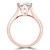Round Lab Created Diamond Catherdral Floral Basket Compass Prongs Solitaire Engagement Ring in Rose Gold (MVSLG1275-R)