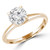 Round Lab Created Diamond Trellis Solitaire Engagement Ring in Yellow Gold (MVSLG1278-Y)