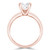 Round Lab Created Diamond Knife Edge Solitaire Engagement Ring in Rose Gold (MVSLG1279-R)