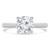 Round Lab Created Diamond Cathedral Solitaire Engagement Ring in White Gold (MVSLG1280-W)