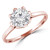 Round Lab Created Diamond 8-Prong Floral Cathedral Solitaire Engagement Ring in Rose Gold (MVSLG1281-R)