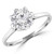 Round Lab Created Diamond 8-Prong Floral Cathedral Solitaire Engagement Ring in White Gold (MVSLG1281-W)