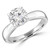 Round Lab Created Diamond Tapered Solitaire Engagement Ring in White Gold (MVSLG1283-W)