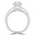 Round Lab Created Diamond Tapered Solitaire Engagement Ring in White Gold (MVSLG1283-W)