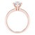 Round Lab Created Diamond 6-Prong Knife Edge Solitaire Engagement Ring in Rose Gold (MVSLG1284-R)