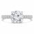 Round Lab Created Diamond Floral Petal Cathedral Solitaire with Accents Engagement Ring in White Gold (MVSLG1286-W)