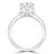 Round Lab Created Diamond Floral Petal Cathedral Solitaire with Accents Engagement Ring in White Gold (MVSLG1286-W)
