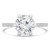 Round Lab Created Diamond 6-Prong Cathedral Diamond Bridge and Prongs Solitaire with Accents Engagement Ring in White Gold (MVSLG1288-W)
