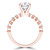 Round Lab Created Diamond Shared Prong Solitaire with Accents Engagement Ring in Rose Gold (MVSLG1289-R)