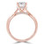 Round Lab Created Diamond Cathedral Diamond Bridge Hidden Halo Solitaire with Accents Engagement Ring in Rose Gold (MVSLG1290-R)