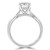 Round Lab Created Diamond Cathedral Diamond Bridge Hidden Halo Solitaire with Accents Engagement Ring in White Gold (MVSLG1290-W)