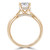 Round Lab Created Diamond Cathedral Diamond Bridge Hidden Halo Solitaire with Accents Engagement Ring in Yellow Gold (MVSLG1290-Y)