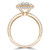Round Lab Created Diamond Cushion Rollover Halo Engagement Ring in Yellow Gold with Accents (MVSLG1291-Y)