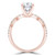 Round Lab Created Diamond Twisted Solitaire with Accents Engagement Ring in Rose Gold (MVSLG1292-R)