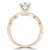 Round Lab Created Diamond Twisted Solitaire with Accents Engagement Ring in Yellow Gold (MVSLG1292-Y)