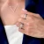 Round Lab Created Diamond Solitaire with Accents Engagement Ring in White Gold (MVSLG1293-W)
