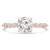 Round Lab Created Diamond Shared Prong Solitaire with Accents Engagement Ring in Rose Gold (MVSLG1296-R)