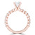 Round Lab Created Diamond Shared Prong Solitaire with Accents Engagement Ring in Rose Gold (MVSLG1296-R)