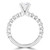 Round Lab Created Diamond Shared Prong Solitaire with Accents Engagement Ring in White Gold (MVSLG1296-W)