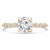 Round Lab Created Diamond Shared Prong Solitaire with Accents Engagement Ring in Yellow Gold (MVSLG1296-Y)