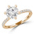 Round Lab Created Diamond 6-Prong Solitaire with Accents Engagement Ring in Yellow Gold (MVSLG1297-Y)