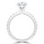 Round Lab Created Diamond Solitaire with Accents Engagement Ring in White Gold (MVSLG1298-W)