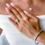 Round Lab Created Diamond Solitaire with Accents Engagement Ring in White Gold (MVSLG1298-W)