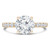 Round Lab Created Diamond Solitaire with Accents Engagement Ring in Yellow Gold (MVSLG1298-Y)
