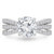 Round Lab Created Diamond Three-Row Tapered Split-Shank Solitaire with Accents Engagement Ring in White Gold (MVSLG1299-W)