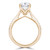 Round Lab Created Diamond Tapered Cathedral Solitaire with Accents Engagement Ring in Yellow Gold (MVSLG1300-Y)