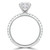 Round Lab Created Diamond Diamond Prongs Solitaire with Accents Engagement Ring in White Gold (MVSLG1301-W)