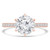 Round Lab Created Diamond 6-Prong Solitaire with Accents Engagement Ring in Rose Gold (MVSLG1302-R)