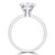 Round Lab Created Diamond 6-Prong Solitaire with Accents Engagement Ring in White Gold (MVSLG1302-W)