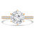 Round Lab Created Diamond 6-Prong Solitaire with Accents Engagement Ring in Yellow Gold (MVSLG1302-Y)