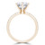Round Lab Created Diamond 6-Prong Solitaire with Accents Engagement Ring in Yellow Gold (MVSLG1302-Y)