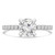 Round Lab Created Diamond Diamond Prongs Solitaire with Accents Engagement Ring in White Gold (MVSLG1303-W)