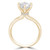 Round Lab Created Diamond 6-Prong Hidden Halo Solitaire with Accents Engagement Ring in Yellow Gold (MVSLG1304-Y)