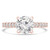 Round Lab Created Diamond Cathedral Solitaire with Accents Engagement Ring in Rose Gold (MVSLG1305-R)