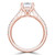 Round Lab Created Diamond Cathedral Solitaire with Accents Engagement Ring in Rose Gold (MVSLG1305-R)