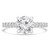 Round Lab Created Diamond Cathedral Solitaire with Accents Engagement Ring in White Gold (MVSLG1305-W)