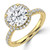 Round Lab Created Diamond Halo Engagement Ring in Yellow Gold with Accented Basket and Sides (MVSLG1698-Y)