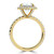 Round Lab Created Diamond Halo Engagement Ring in Yellow Gold with Accented Basket and Sides (MVSLG1698-Y)