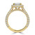 Oval Lab Created Diamond Three-row Pave Rollover Halo Engagement Ring in Yellow Gold with Accented Basket and Bridge (MVSLG1699-Y)