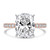 Cushion Lab Created Diamond Hidden Halo Solitaire with Accents Engagement Ring in Rose Gold & White Gold (MVSLG1701-R)