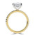 Cushion Lab Created Diamond Hidden Halo Solitaire with Accents Engagement Ring in Yellow Gold & White Gold (MVSLG1701-Y)