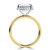 Round Lab Created Diamond Hidden Halo Solitaire with Accents Engagement Ring in Yellow Gold & White Gold (MVSLG1702-Y)