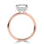 Emerald Lab Created Diamond Hidden Halo Solitaire with Accents Engagement Ring in Rose Gold & White Gold with Open Bridge (MVSLG1703-R)