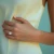 Emerald Lab Created Diamond Hidden Halo Solitaire with Accents Engagement Ring in Rose Gold & White Gold with Open Bridge (MVSLG1703-R)